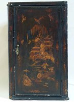 Lot 439 - Mid 18th century black lacquered single door