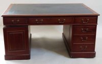 Lot 441 - Victorian mahogany partners desk.