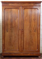 Lot 468 - 19th century Dutch two door wardrobe.