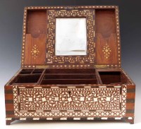 Lot 12 - Anglo Indian inlaid ivory box.
