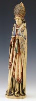 Lot 15 - French ivory figure of a Bishop.