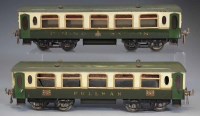 Lot 23 - Two Hornby O Gauge tinplate Pullman coaches