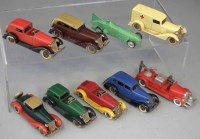 Lot 24 - Nine ealry Tootsie Toy diecast toy vehicles.  (9)