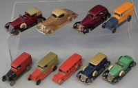 Lot 25 - Nine early Tootsie Toy die cast toy vehicles.
