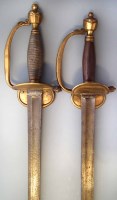 Lot 64 - Two 1793 infantry officers swords.