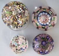 Lot 102 - Clichy paperweight, footed paperweight and two