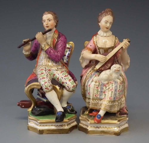 Lot 116 - Pair of Derby figures   modelled as a lady