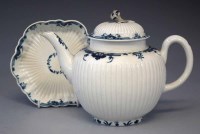 Lot 119 - Worcester teapot and cover circa 1770   the