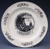 Lot 129 - Herculaneum Liverpool Creamware plate circa 1810