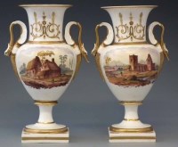 Lot 136 - Pair of Chamberlain Worcester vases circa 1830