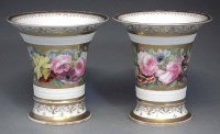Lot 143 - Coalport pair of cache pot shape vases circa 1820