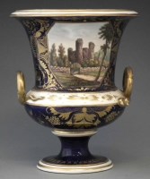 Lot 144 - Derby twin handled campana vase circa 1820