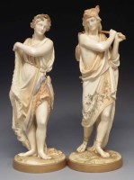 Lot 166 - Large pair of Royal Worcester figures