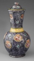 Lot 176 - Della Robbia lidded vase by Ruth Bare