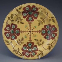Lot 184 - Della Robbia small plate by C. Taylor dated 1902