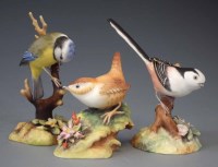 Lot 204 - Three Royal Crown Derby bird models  to include