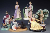 Lot 216 - Set of sis Royal Doulton Femme Fatale figures