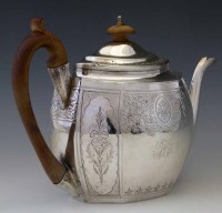 Lot 218 - London silver teapot