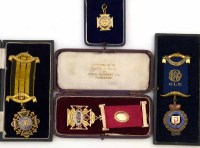 Lot 232 - Various cased Towneley Lodge medals awarded to