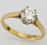 Lot 236 - Single stone diamond ring.