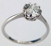 Lot 249 - Platinum single stone diamond ring approx.