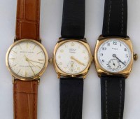Lot 278 - Borel gold wristwatch; Vertex revue gold