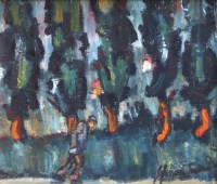Lot 296 - William Turner, Six Trees, oil.