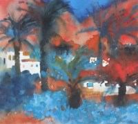 Lot 359 - Caroline Bailey, Betancuria, Fuerteventura, watercolour.