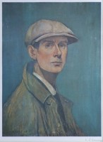 Lot 421 - After L.S. Lowry, Self portrait, signed print.
