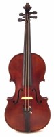 Lot 10 - French violin stamped Mansuy Paris