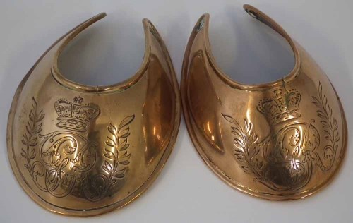 Lot 45 - Two gilt copper gorgets with G R Cypher.