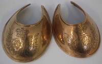 Lot 45 - Two gilt copper gorgets with G R Cypher.
