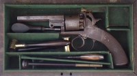 Lot 50 - Cased percussion Bentley type revolver
