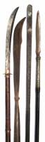 Lot 57 - Four polearms,   one possibly Sumatra Indonesian