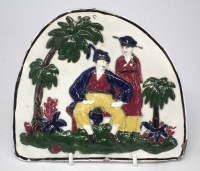 Lot 98 - Portabello plaque   modelled with a lady and
