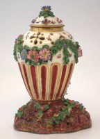 Lot 105 - French pot pourri vase and cover.