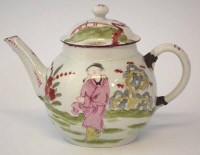 Lot 108 - Bow teapot circa 1760   painted with an oriental