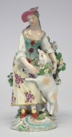 Lot 114 - Derby figure circa 1770   modelled as a lady with