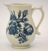 Lot 120 - Worcester mask jug circa 1770   printed with