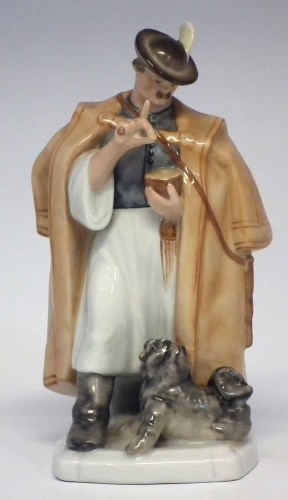 Lot 153 - Herend figure of a gentleman,   modelled feeding