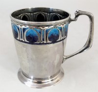 Lot 174 - An Arts & Crafts silver and enamel cup by William Hutton & Co