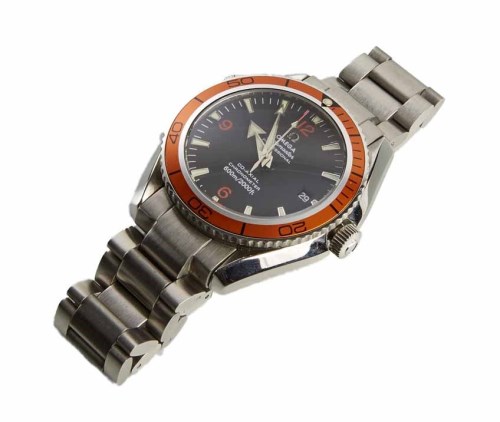Lot 288 - Gent's Omega Seamaster Planet Ocean co-axial steel bracelet watch