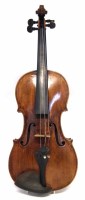Lot 73 - Violin with case and bow