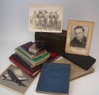 Lot 75 - Royal Air Force pilot's log book and related items for E.F. Steventon