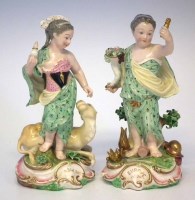 Lot 164 - Derby figure of Europe and Asia circa 1820   each