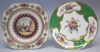 Lot 170 - Sevres design plate and a dish, possibly Derby/Worcester.
