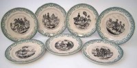 Lot 181 - Eight French cycling plates.