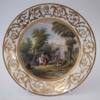 Lot 188 - Paris porcelain crested plate dated 1821