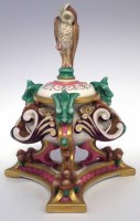 Lot 202 - Royal Worcester owl inkwell.