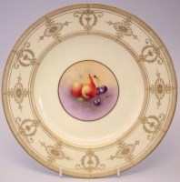 Lot 207 - Royal Worcester plate signed Townsend